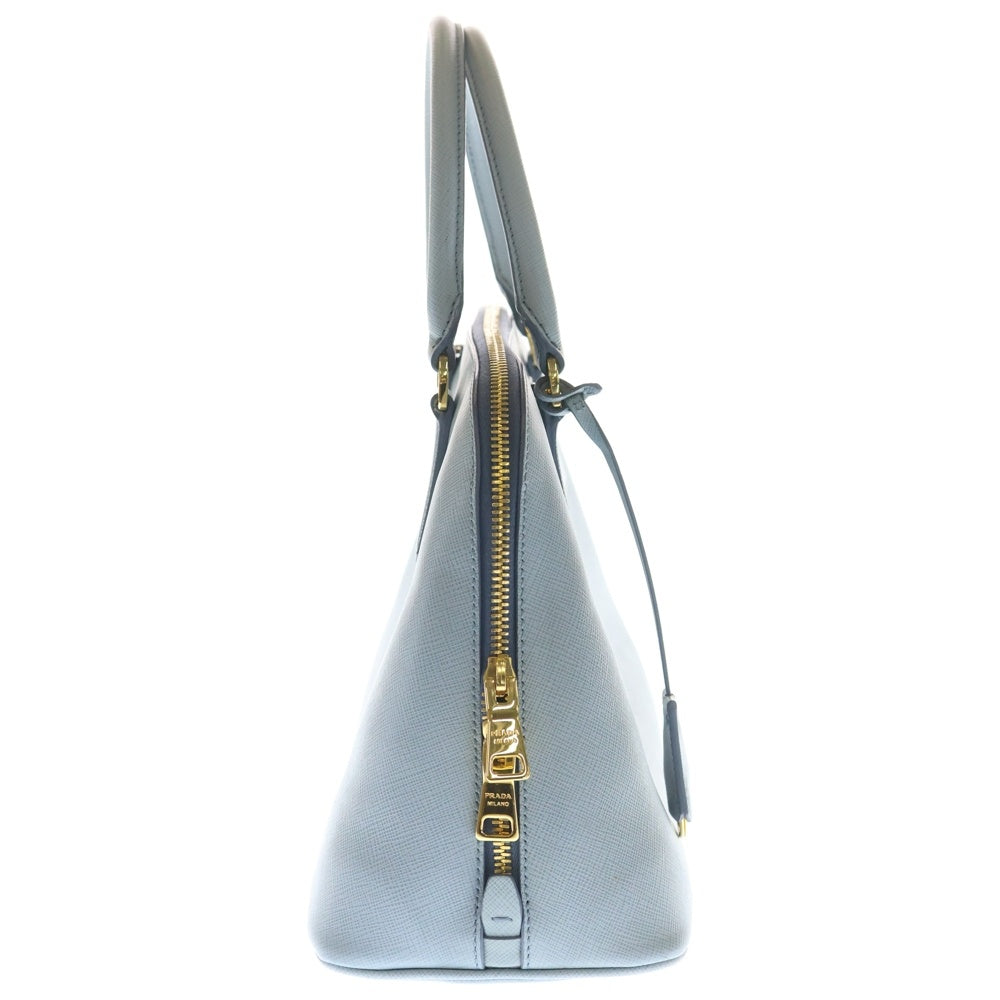 PRADA(プラダ) サフィアーノ 2WAYハンドバッグ ショルダーバッグ ライトブルー レザー BL0837 ゴールド金具 レディース