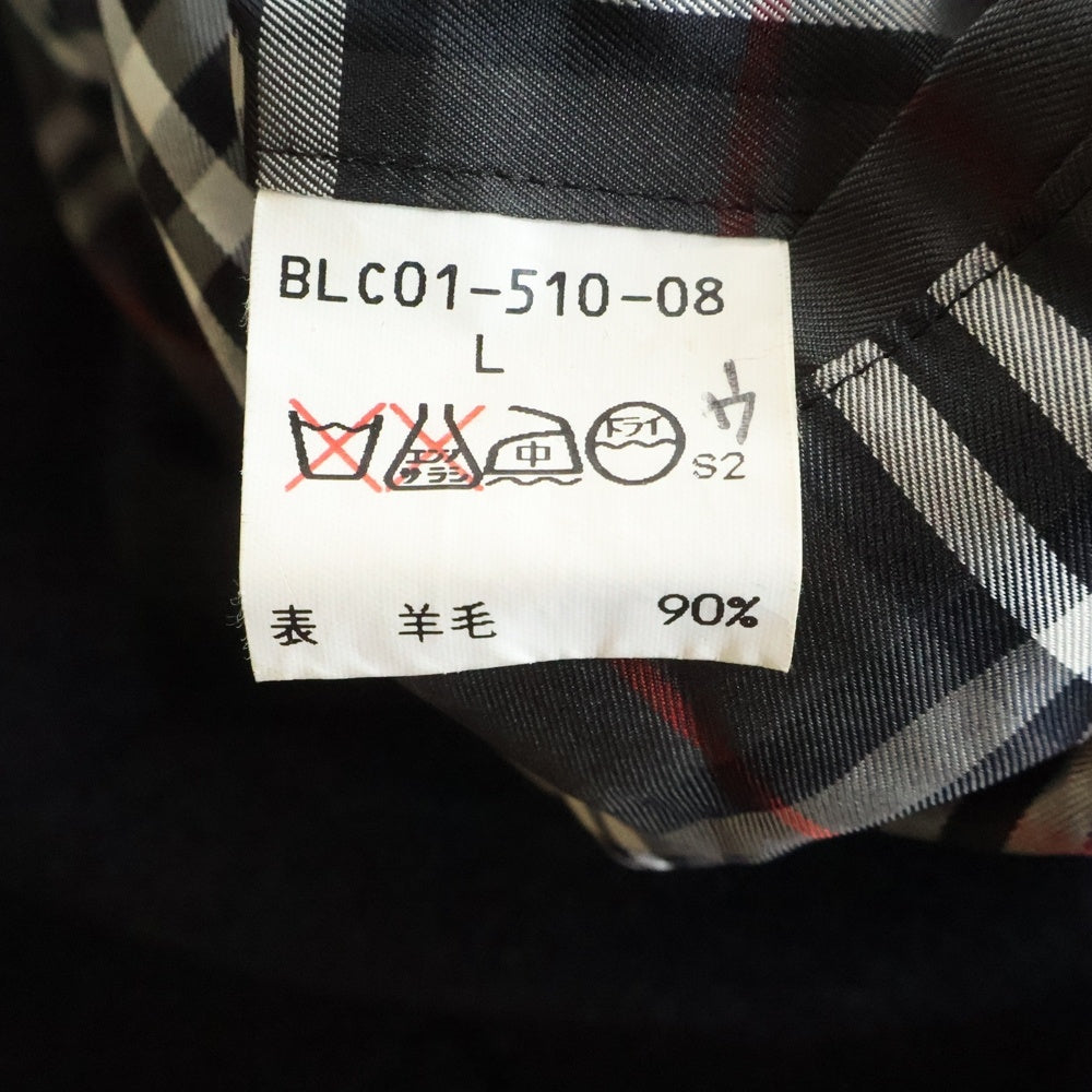 BURBERRYS(バーバリーズ) 裏地ノバチェック総柄 ウール ステンカラーコート グレー