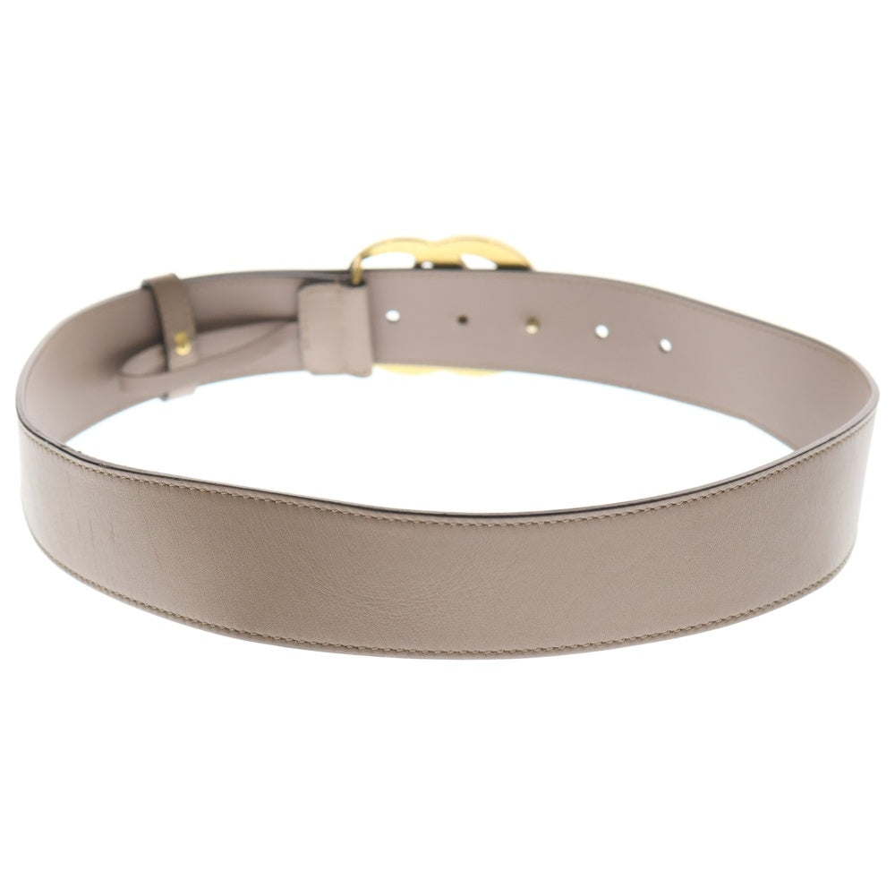 GUCCI(グッチ) GGマーモント ベルト ピンクベージュ レザー 75・30 400593 ゴールド金具 レディース