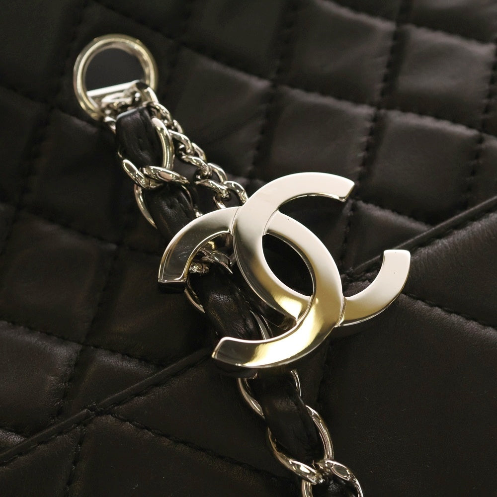 CHANEL(シャネル) マトラッセ チェーン トートバッグ ブラック ラムスキン シルバー金具 レディース