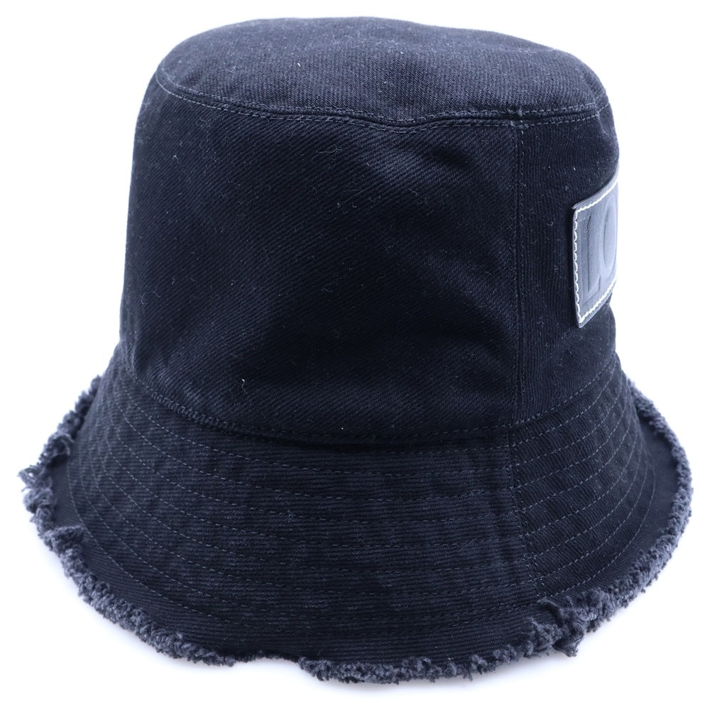 LOEWE(ロエベ) アナグラム バケット ハット 黒 コットン