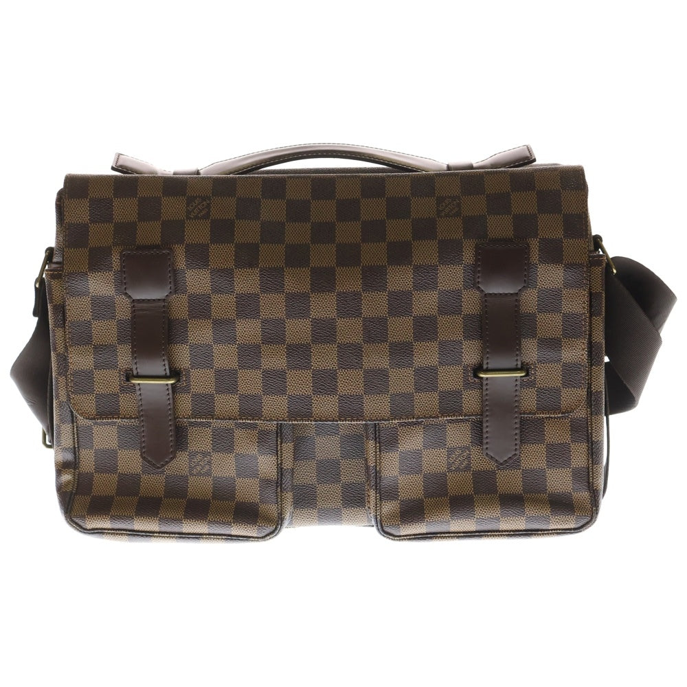 LOUIS VUITTON(ルイヴィトン) ダミエ ブロードウェイ ショルダーバッグ ハンドバッグ ブラウン レザー×PVC N42270 ゴールド金具 レディース