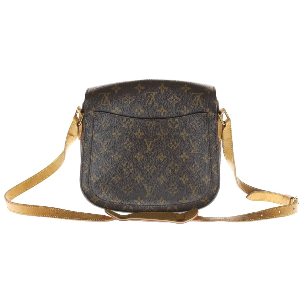 LOUIS VUITTON(ルイヴィトン) モノグラム サンクルーGM ショルダーバッグ ブラウン レザー×PVC M51242 ゴールド金具 レディース