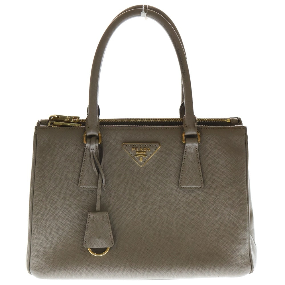 PRADA(プラダ) ガレリア ミディアム 2WAYバッグ ハンドバッグ ショルダーバッグ ベージュ レザー 1BA863 ゴールド金具 レディース