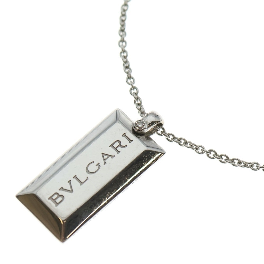BVLGARI(ブルガリ) インゴット ネックレス ホワイトゴールド K18WG ジュエリー レディース