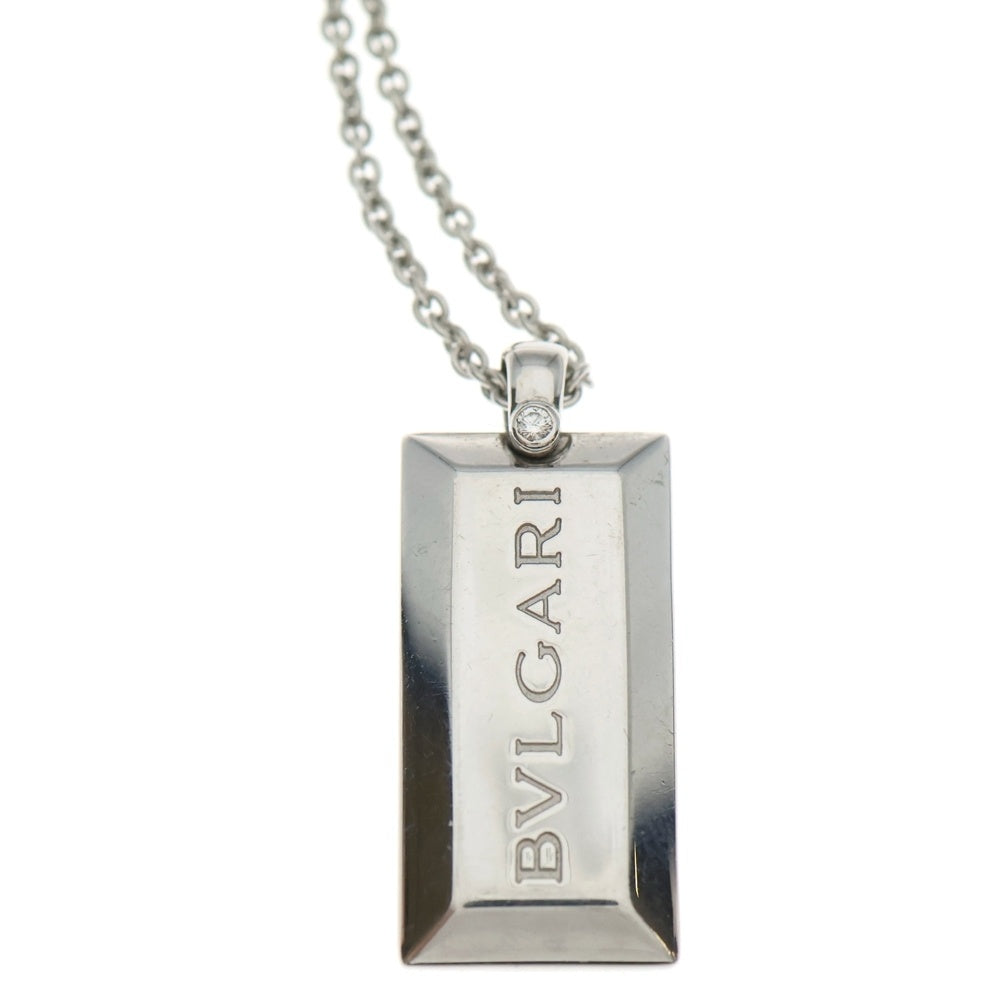 BVLGARI(ブルガリ) インゴット ネックレス ホワイトゴールド K18WG ジュエリー レディース