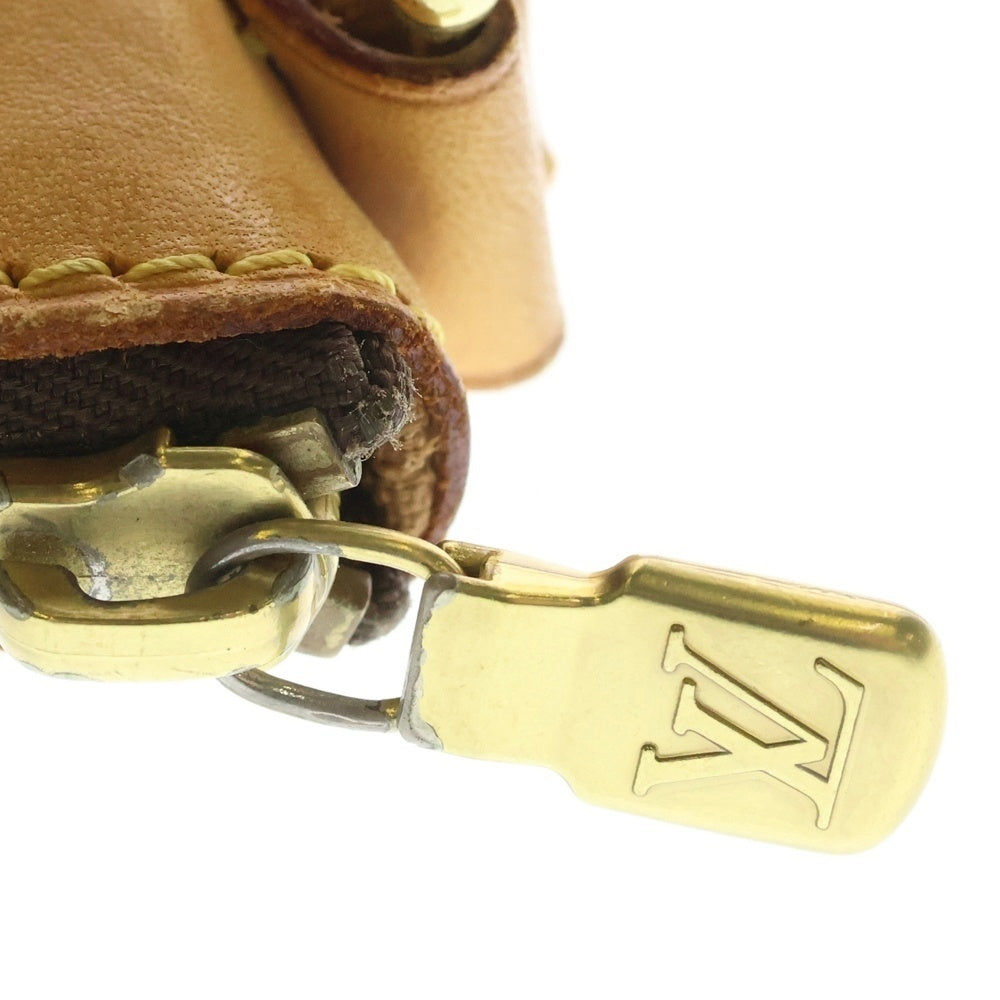 LOUIS VUITTON(ルイヴィトン) モノグラム オデオンPM ショルダーバッグ ポシェット ブラウン レザー×PVC M56390 ゴールド金具 レディース