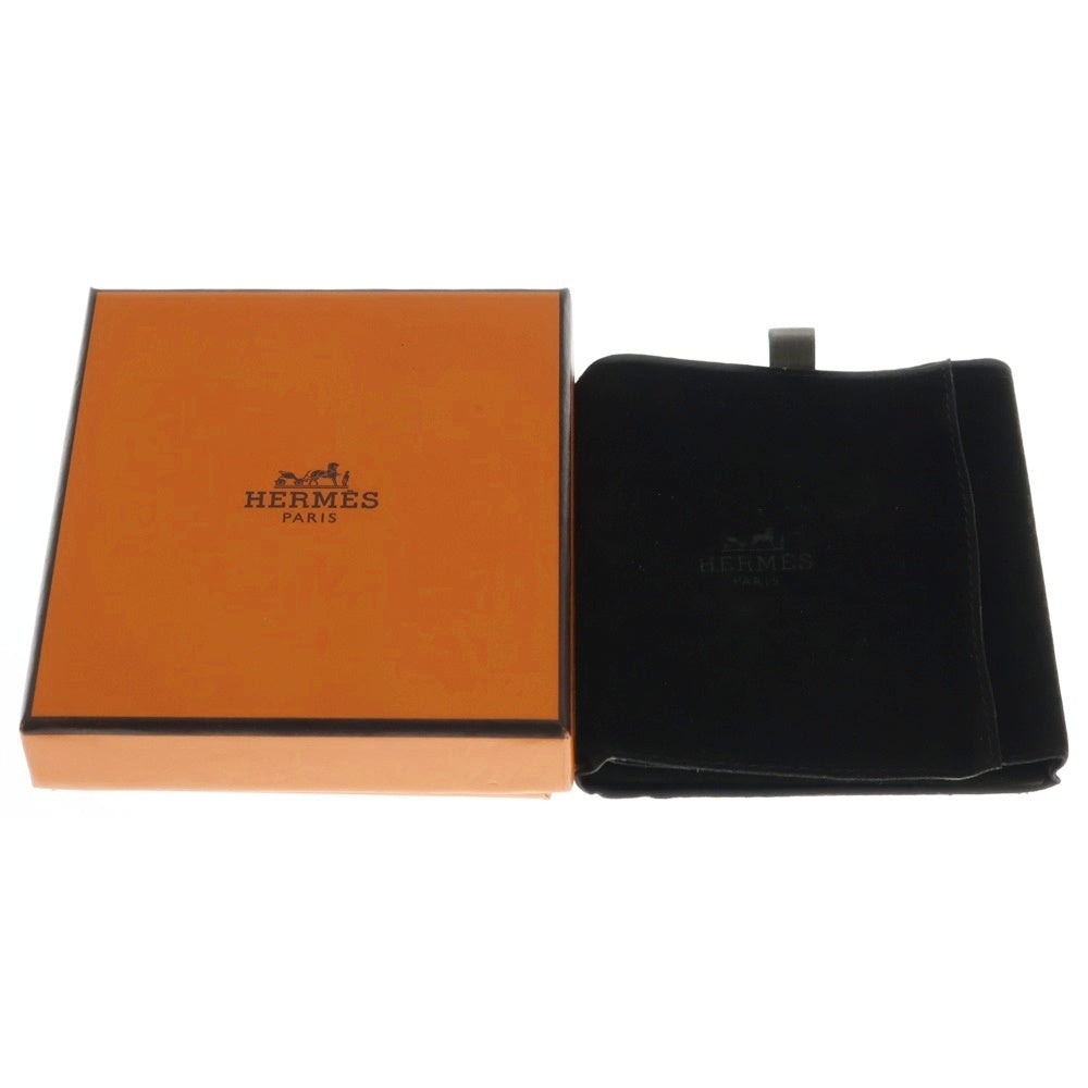 HERMES(エルメス) オーマイヨン ネックレス ペンダント チェーン シルバー ブラウン レザー レディース