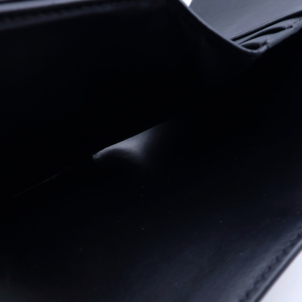 CELINE(セリーヌ) トリオンフ スモールフラップウォレット 三つ折り財布 ブラック カーフスキン 10D783DPV.38NO ゴールド金具 レディース