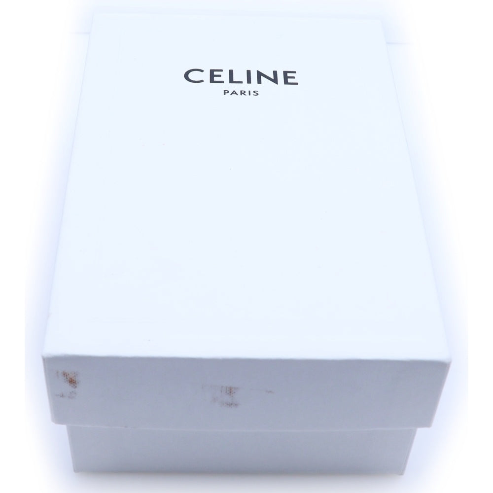 CELINE(セリーヌ) トリオンフ スモールフラップウォレット 三つ折り財布 ブラック カーフスキン 10D783DPV.38NO ゴールド金具 レディース