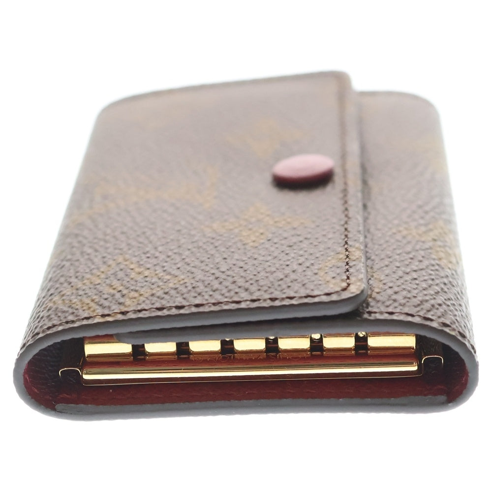 LOUIS VUITTON(ルイヴィトン) モノグラム ミュルティクレ6 フューシャ キーリング キーホルダー バッグチャーム ブラウン PVC M60701 ゴールド金具 レディース