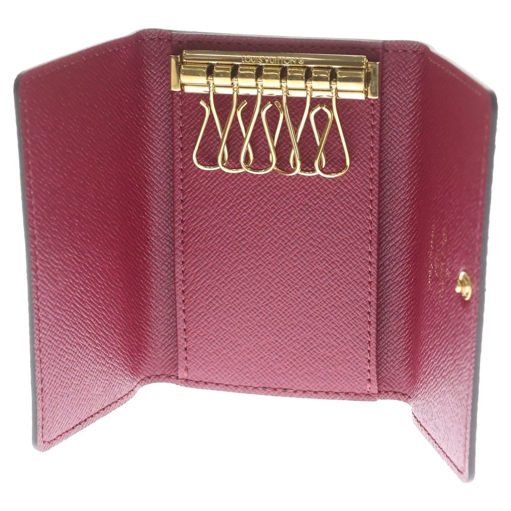 LOUIS VUITTON(ルイヴィトン) モノグラム ミュルティクレ6 フューシャ キーリング キーホルダー バッグチャーム ブラウン PVC M60701 ゴールド金具 レディース
