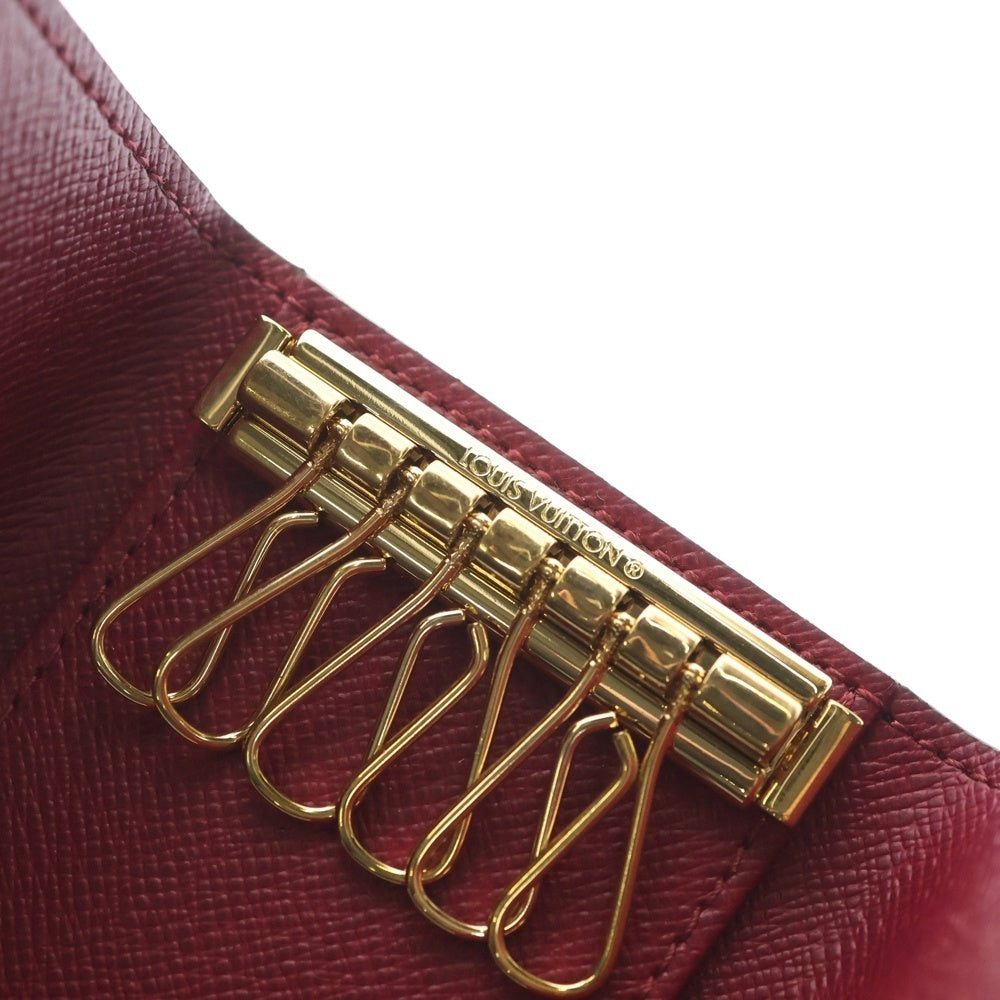 LOUIS VUITTON(ルイヴィトン) モノグラム ミュルティクレ6 フューシャ キーリング キーホルダー バッグチャーム ブラウン PVC M60701 ゴールド金具 レディース