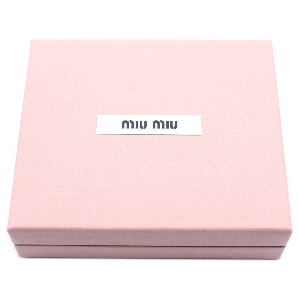 miumiu(ミュウミュウ) 二つ折り財布 コンパクトウォレット コインケース ブラウン ナッパレザー ブライアウッド 5ML024 ゴールド金具 レディース