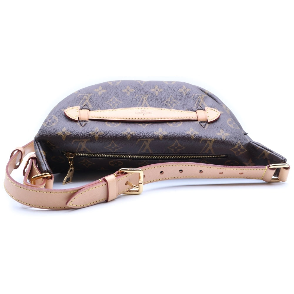 LOUIS VUITTON(ルイヴィトン) モノグラム バムバッグ ハンドバッグ ウエストバッグ ワンショルダーバッグ ボディバッグ ブラウン レザー×PVC M43644 ゴールド金具 レディース