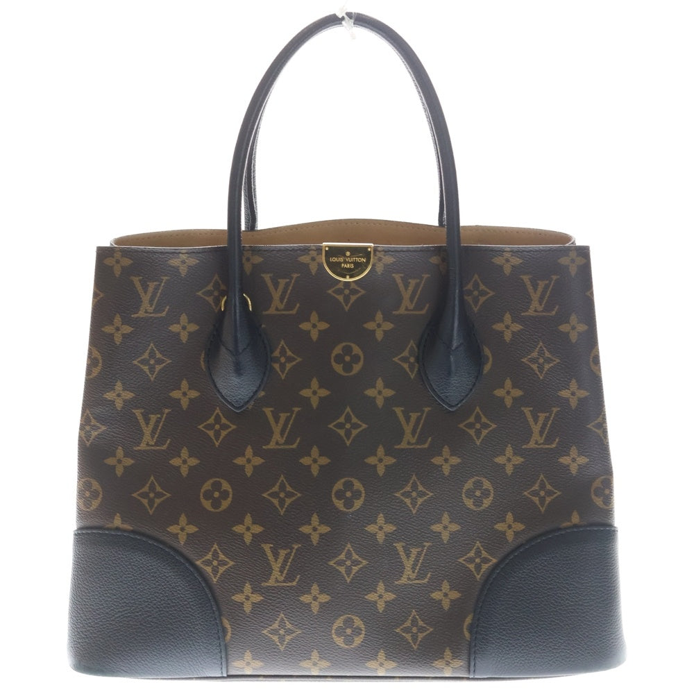 LOUIS VUITTON(ルイヴィトン) モノグラム フランドリン 2WAYバッグ ハンドバッグ ショルダーバッグ トートバッグ ブラック×ブラウン レザー×PVC M41595 ゴールド金具 レディース