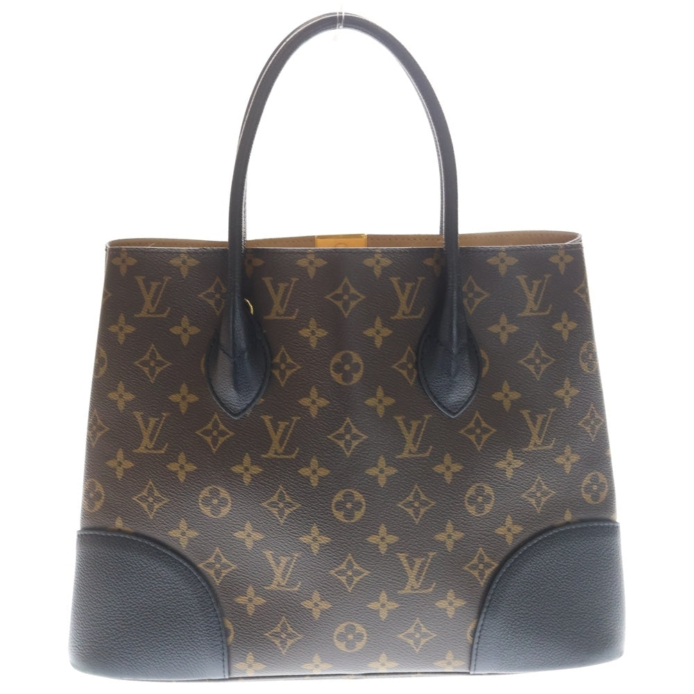 LOUIS VUITTON(ルイヴィトン) モノグラム フランドリン 2WAYバッグ ハンドバッグ ショルダーバッグ トートバッグ ブラック×ブラウン レザー×PVC M41595 ゴールド金具 レディース