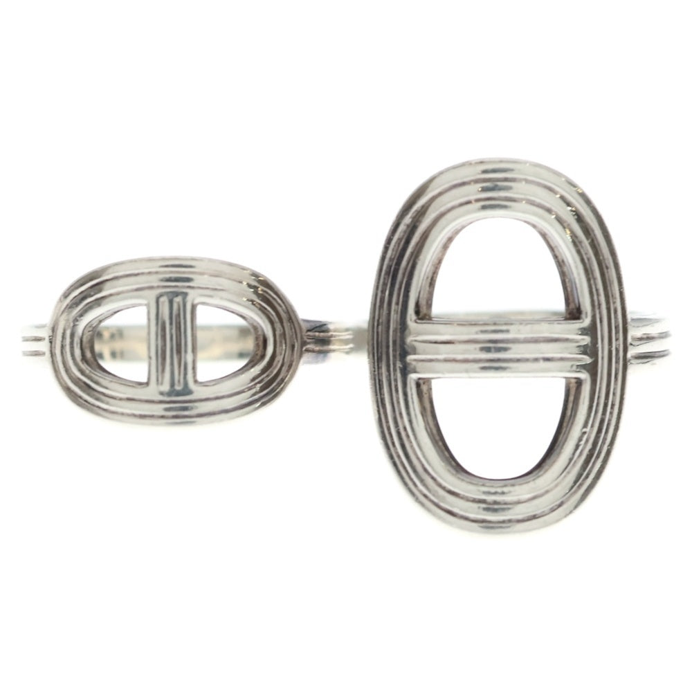 HERMES(エルメス) シェーヌダンクル ダブル フィンガー リング Ag925 SV レディース