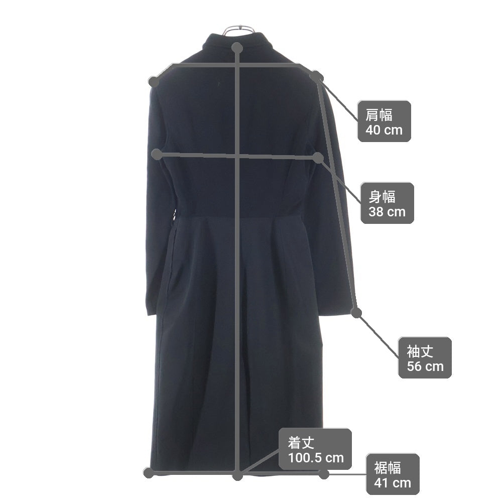 PRADA(プラダ) ボタンデザイン ロングワンピース ブラック レディース