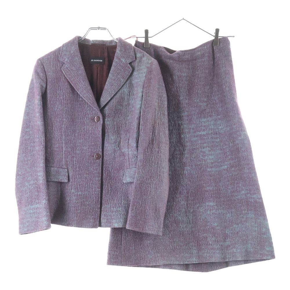 JIL SANDER(ジルサンダー) 2Bテーラードジャケット スカート セットアップ パープル レディース