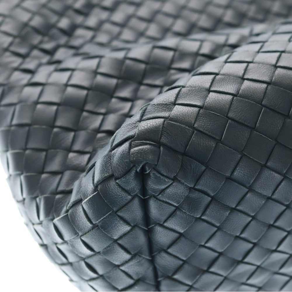 BOTTEGA VENETA(ボッテガヴェネタ) イントレチャート トートバッグ ハンドバッグ スモーキーブルー レザー シルバー金具 レディース