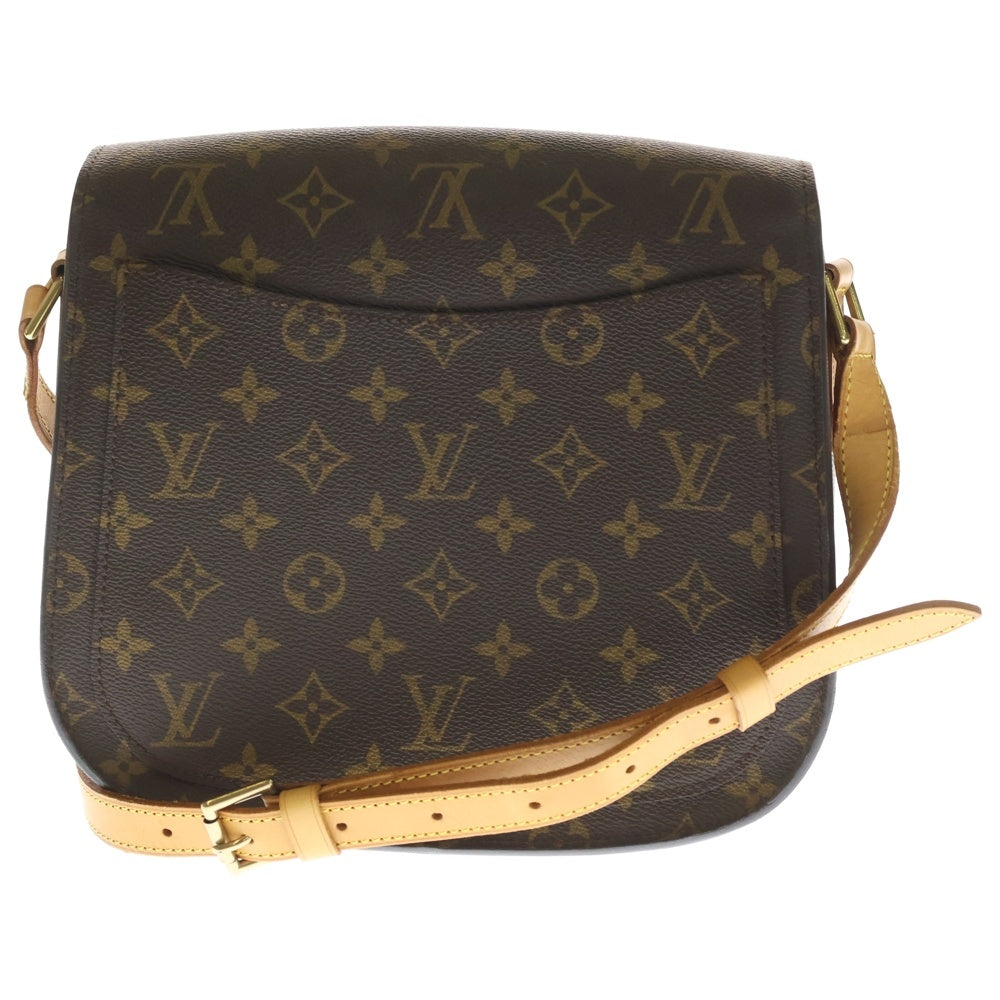 LOUIS VUITTON(ルイヴィトン) モノグラム サンクルーMM ショルダーバッグ ブラウン レザー×PVC M51243 ゴールド金具 レディース