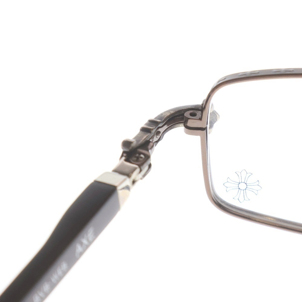 CHROME HEARTS(クロムハーツ) AXE CHクロス スクエアフレーム エボニウッド アイウェア 眼鏡 シルバー