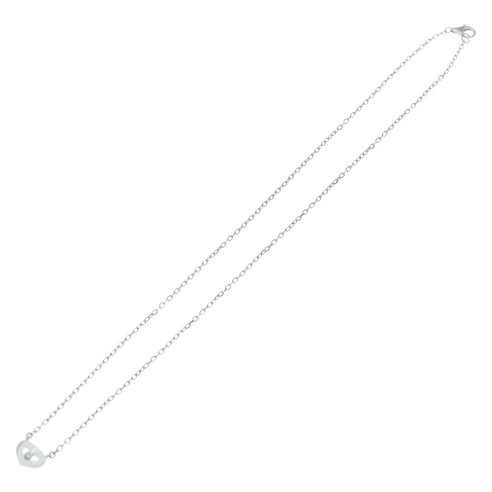 Cartier(カルティエ) Cハート ネックレス 1Pダイヤ ホワイトゴールド 750WG ジュエリー レディース
