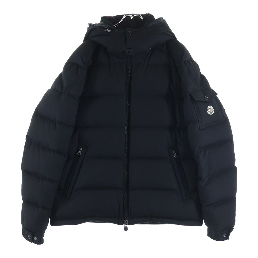 MONCLER(モンクレール) 20AW MONTGENEVRE モンジュネーブル アームロゴデザイン フーデッド ジップアップ ダウンジャケット ブラック J20911A53700 54272