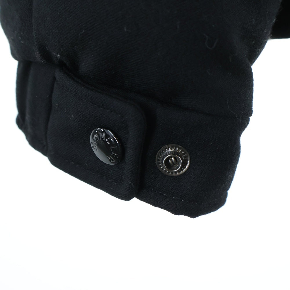MONCLER(モンクレール) 20AW MONTGENEVRE モンジュネーブル アームロゴデザイン フーデッド ジップアップ ダウンジャケット ブラック J20911A53700 54272
