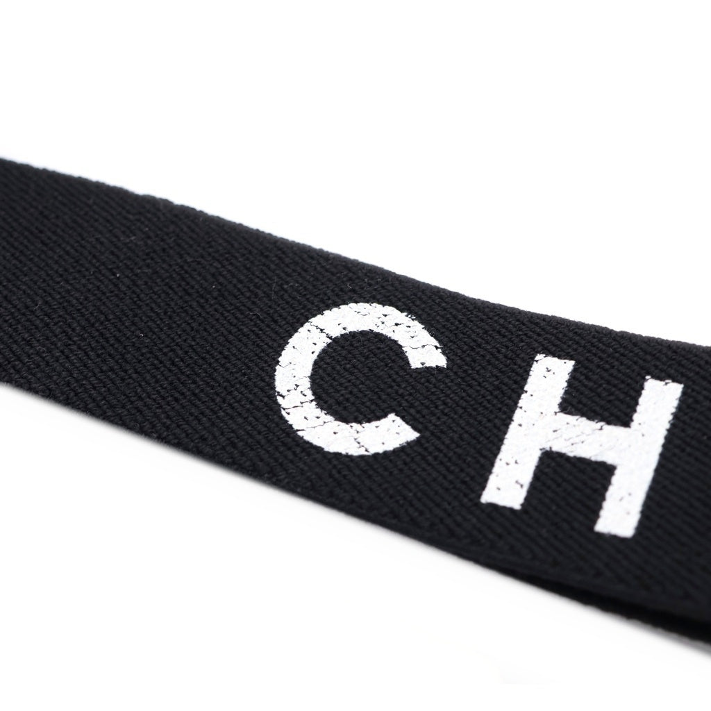 CHANEL(シャネル) ロゴ サスペンダー ブラック ゴールド金具 レディース