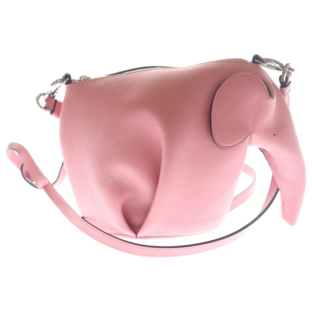LOEWE(ロエベ) ショルダーバッグ ミニバッグ ピンク レザー シルバー金具 レディース