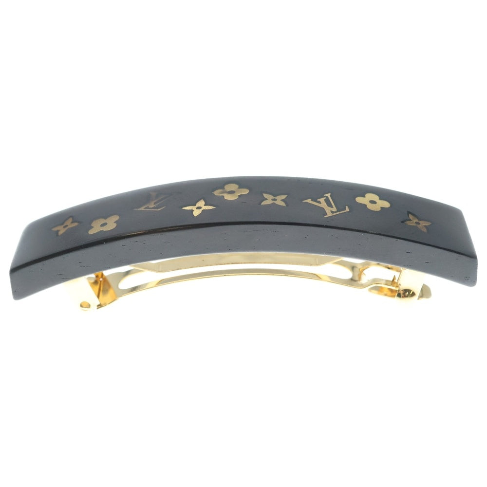 LOUIS VUITTON(ルイヴィトン) モノグラム バレッタ ヘアクリップ ブラック×ゴールド レディース