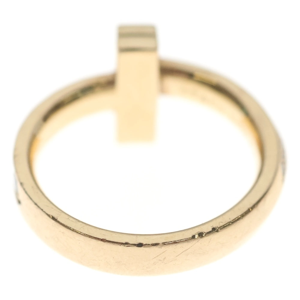 TIFFANY & Co.(ティファニー) Tワン ハーフエタニティ ダイヤリング 指輪 ピンクゴールド K18PG 5.9g #11 レディース