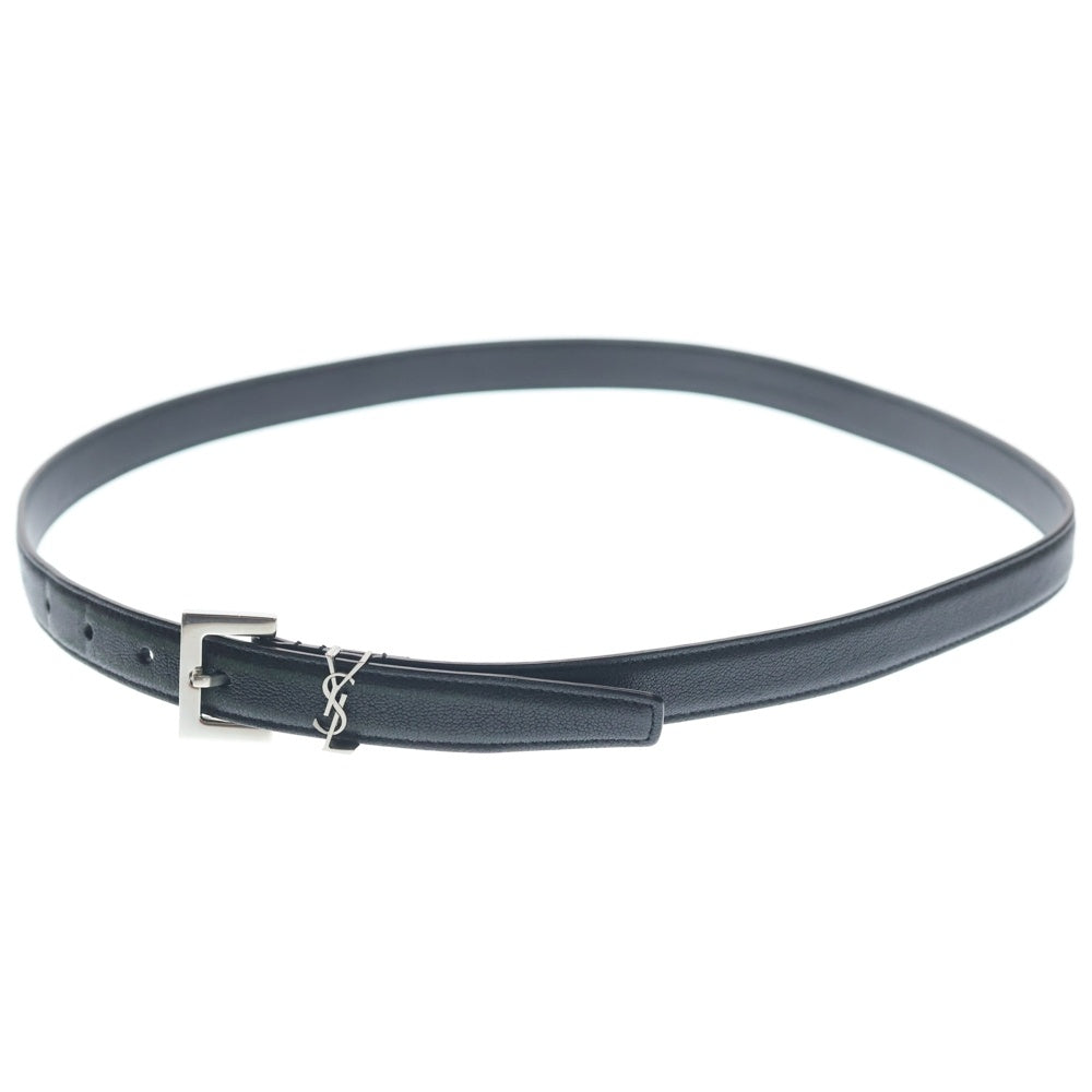 SAINT LAURENT PARIS(サンローランパリ) カサンドラ ロゴバックル ベルト ブラック