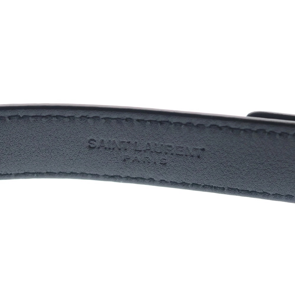 SAINT LAURENT PARIS(サンローランパリ) カサンドラ ロゴバックル ベルト ブラック