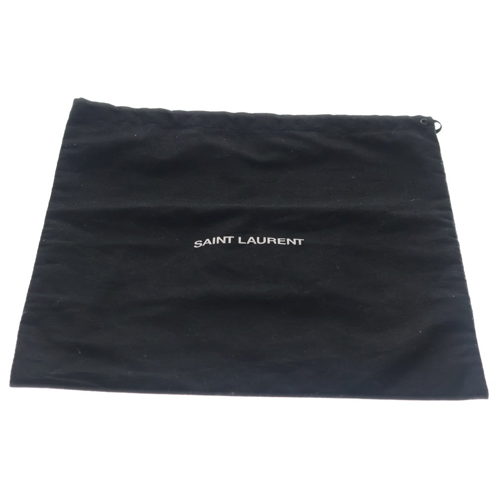 SAINT LAURENT PARIS(サンローランパリ) カサンドラ ロゴバックル ベルト ブラック