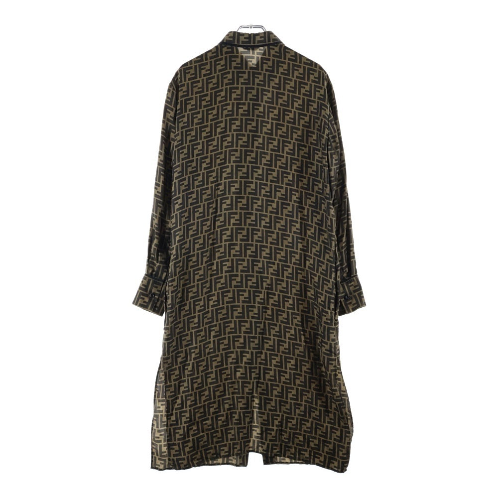 FENDI(フェンディ) ズッカ柄 シャツワンピース ブラウン レディース