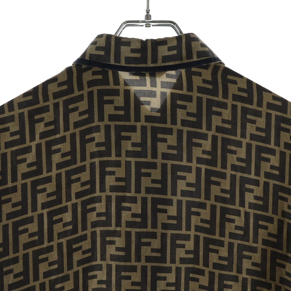 FENDI(フェンディ) ズッカ柄 シャツワンピース ブラウン レディース
