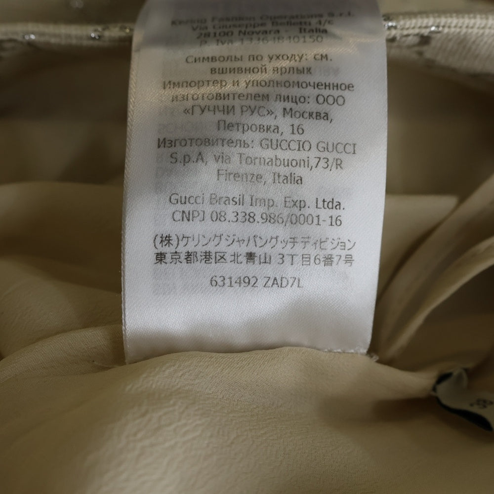 GUCCI(グッチ) GGルレックス ラメ ウール ミニスカート ベージュ レディース