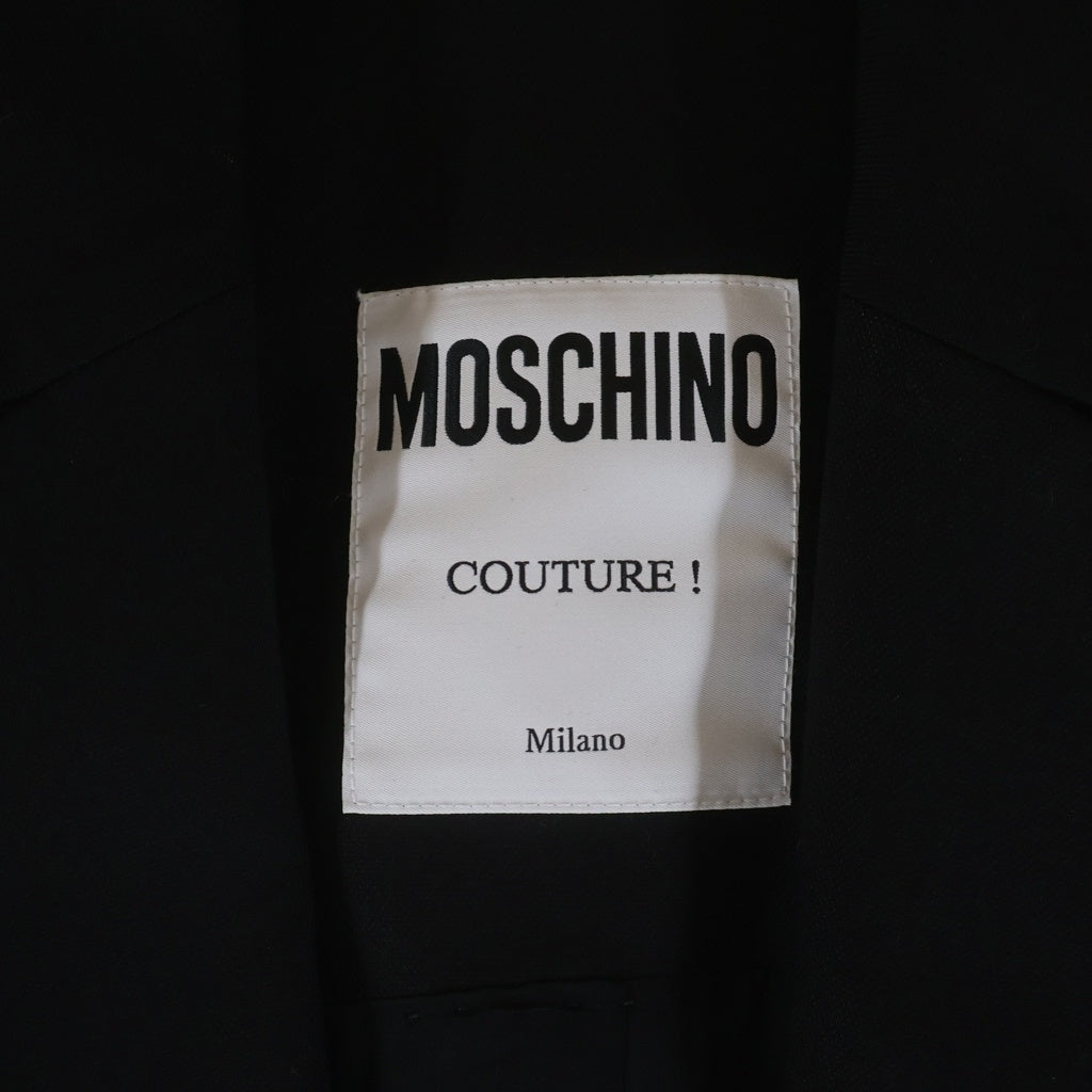 MOSCHINO(モスキーノ) ロングベスト ノースリーブ ブラック GD金具 241EJ10010520 レディース