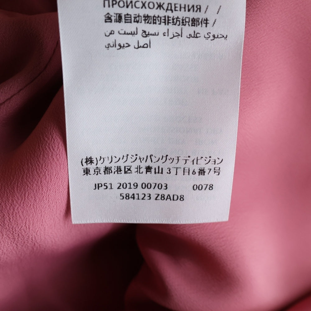 GUCCI(グッチ) GGベルトデザイン ロングトレンチコート ピンク レディース