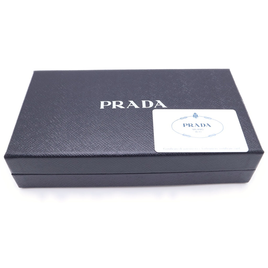 PRADA(プラダ) サフィアーノ ロゴプレート 長財布 ブラック レザー 2ML317