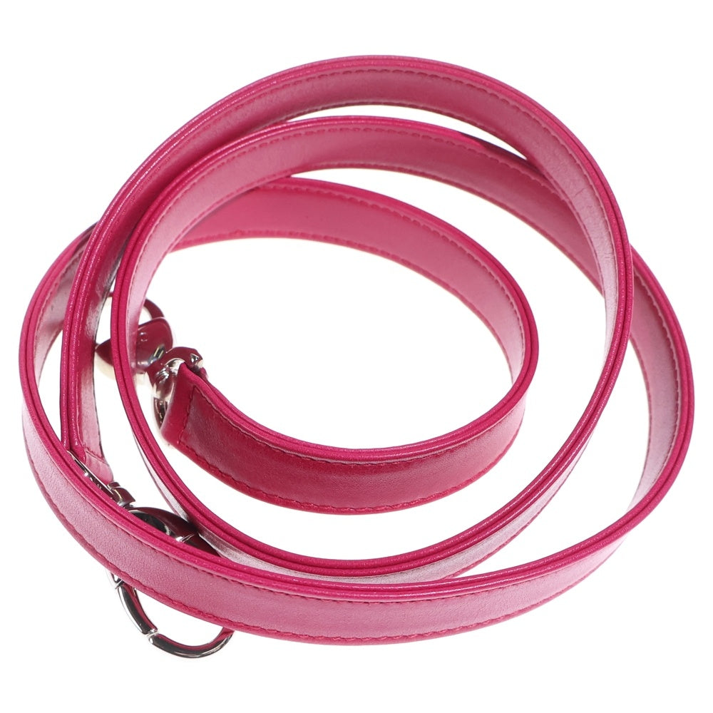 Christian Dior(クリスチャンディオール) レディディオール カナージュ ミニ ハンドバッグ ショルダーバッグ ピンク レザー シルバー金具 レディース