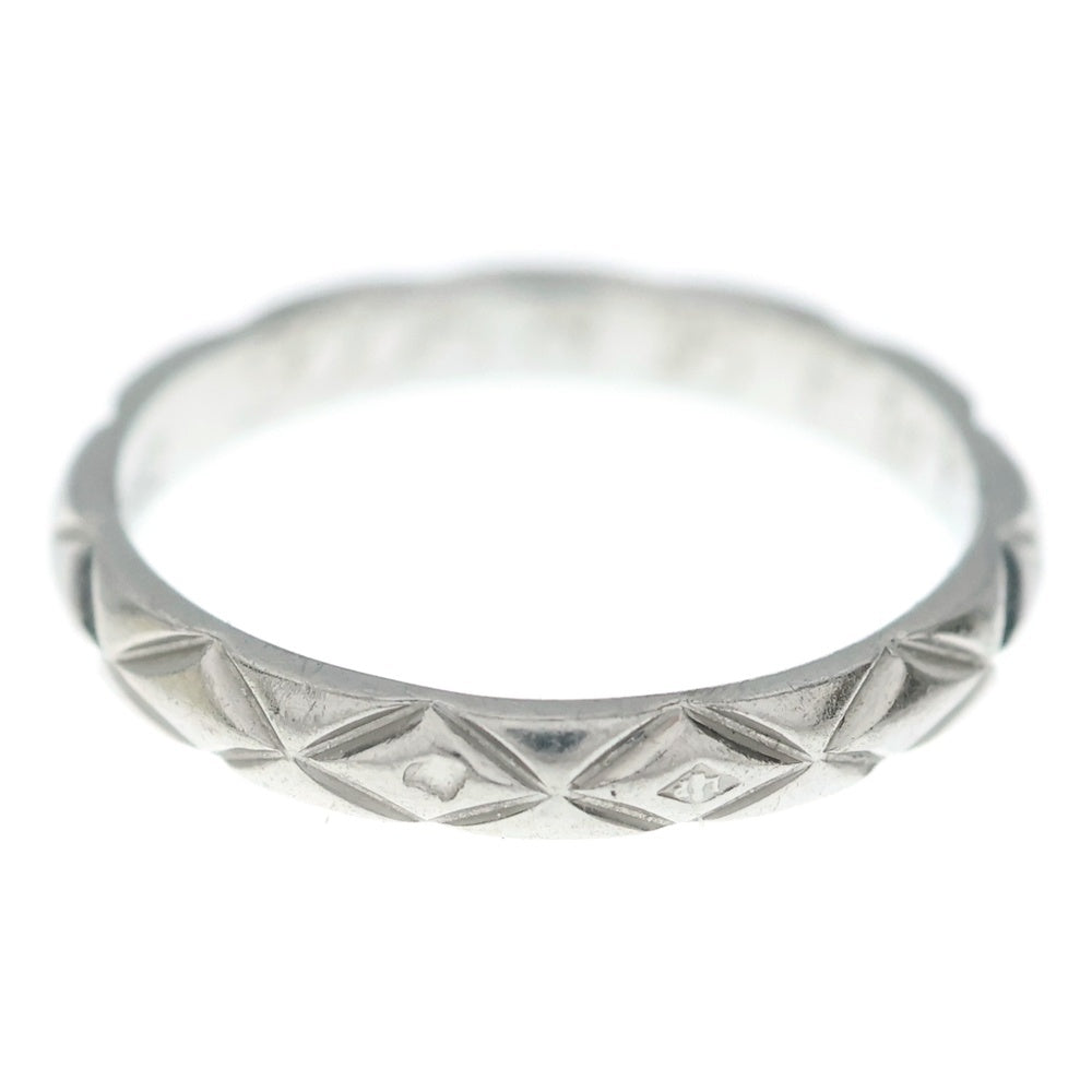 CHANEL(シャネル) マトラッセリング 指輪 3PD Pt950 シルバー 3g #49 レディース