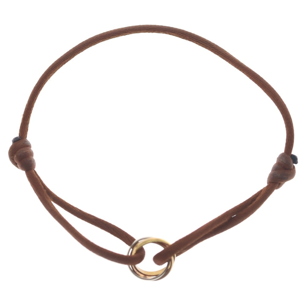 Cartier(カルティエ) ベビートリニティブレスレット ブラウン×ゴールド×シルバー×ピンクゴールド AU750 3g レディース