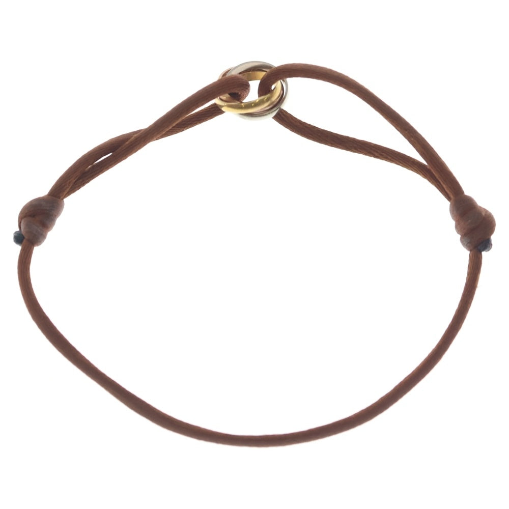 Cartier(カルティエ) ベビートリニティブレスレット ブラウン×ゴールド×シルバー×ピンクゴールド AU750 3g レディース