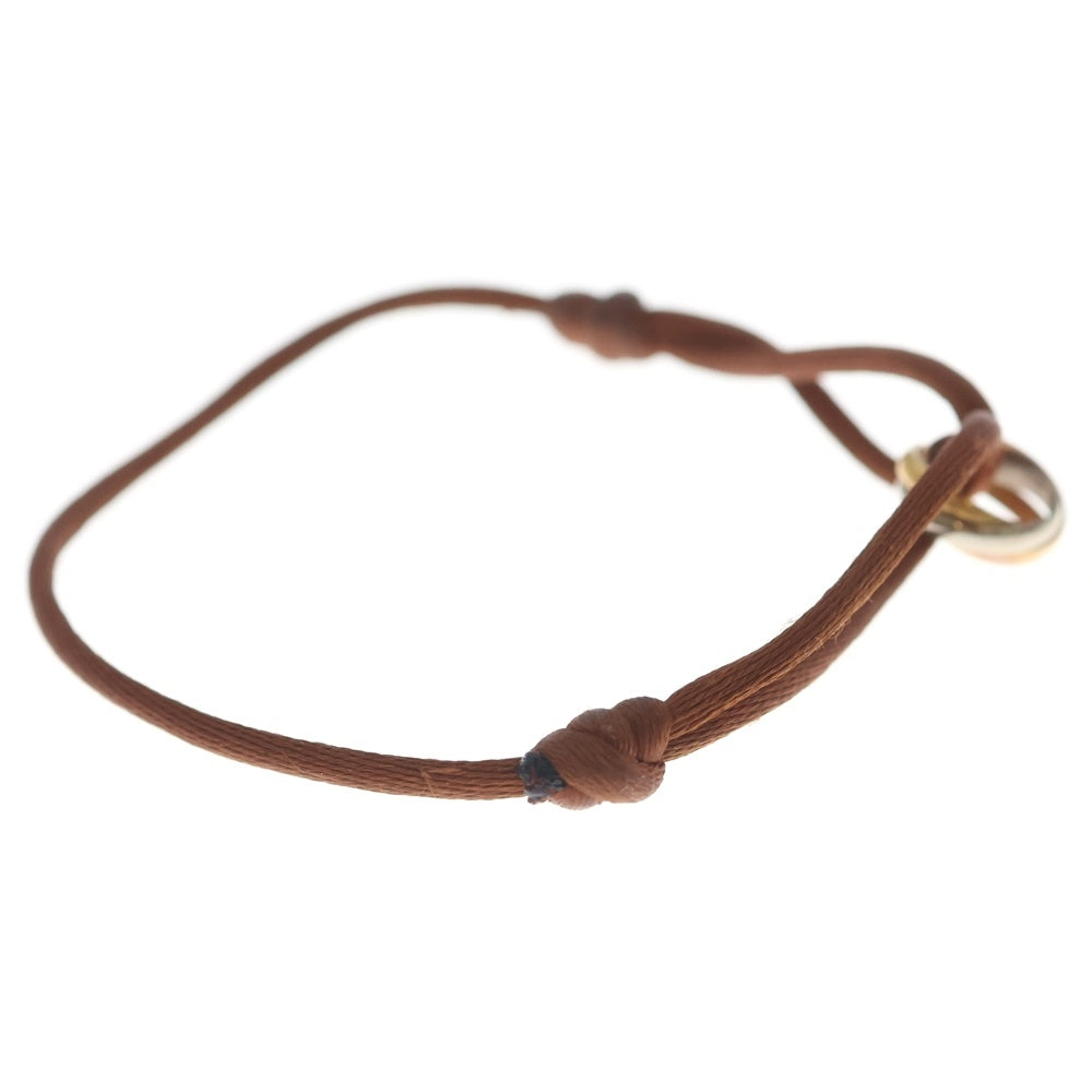 Cartier(カルティエ) ベビートリニティブレスレット ブラウン×ゴールド×シルバー×ピンクゴールド AU750 3g レディース