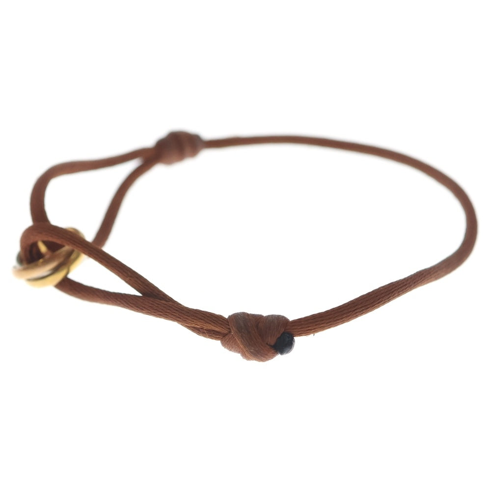 Cartier(カルティエ) ベビートリニティブレスレット ブラウン×ゴールド×シルバー×ピンクゴールド AU750 3g レディース