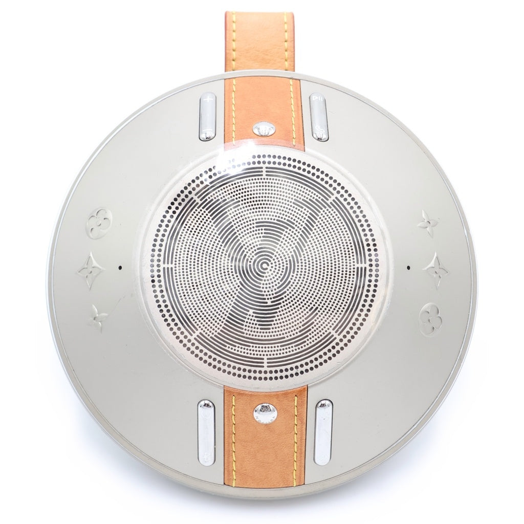 LOUIS VUITTON(ルイヴィトン) ナノグラム スピーカー コッパー シルバー SV レザー QAE020